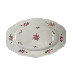 Haviland Chippendale Rose 14.75” Serving Platter Tray Dish Bavaria Germany Pink